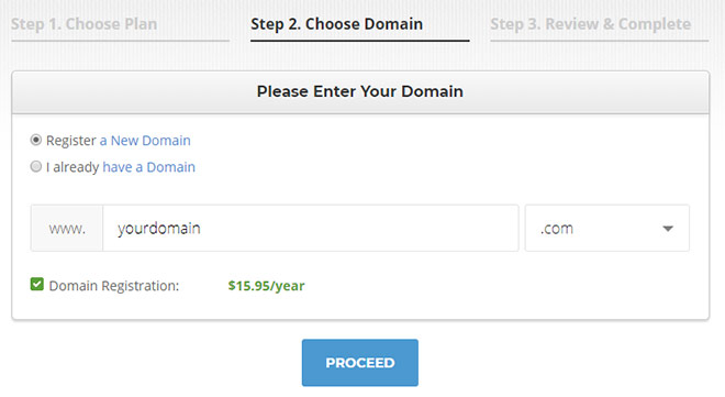 SiteGround domain registration