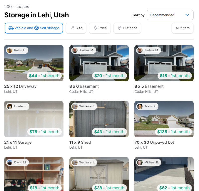 Actual Neighbor Storage listings from hosts