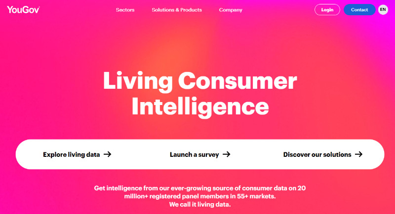 YouGov Business website homepage
