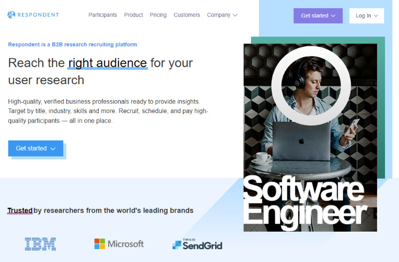 Respondent website homepage