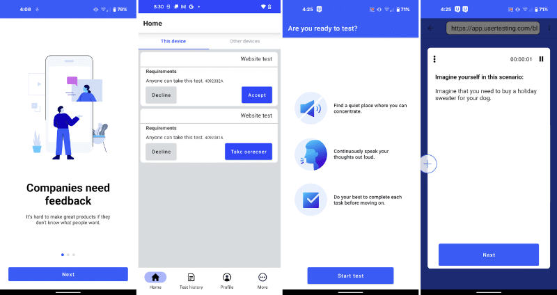 How the UserTesting app works for contributors