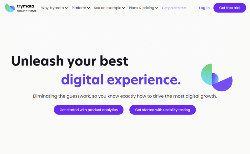 Trymata website homepage