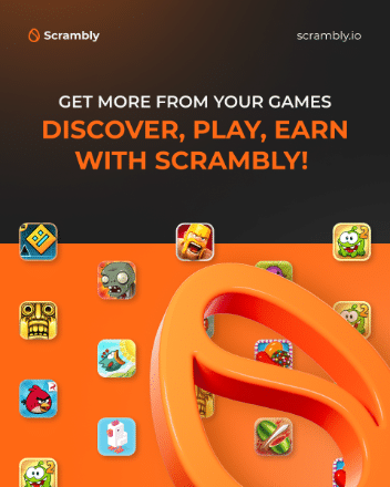 scrambly banner ad