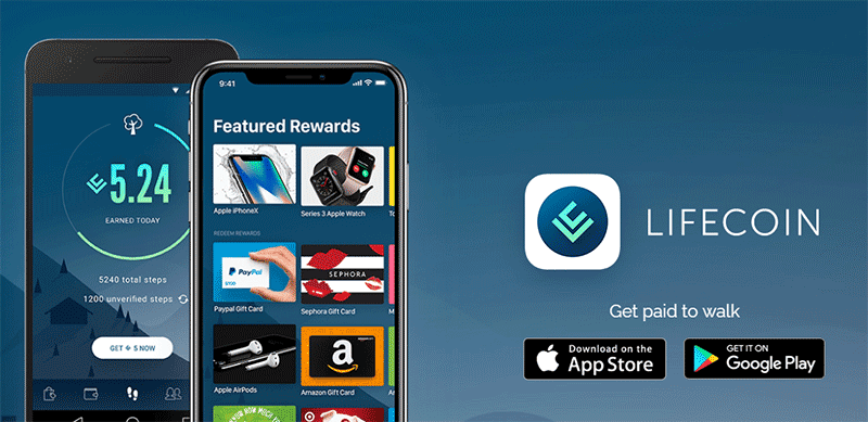 LifeCoin app get paid to walk