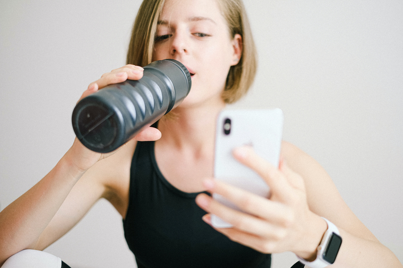 Person using a fitness app