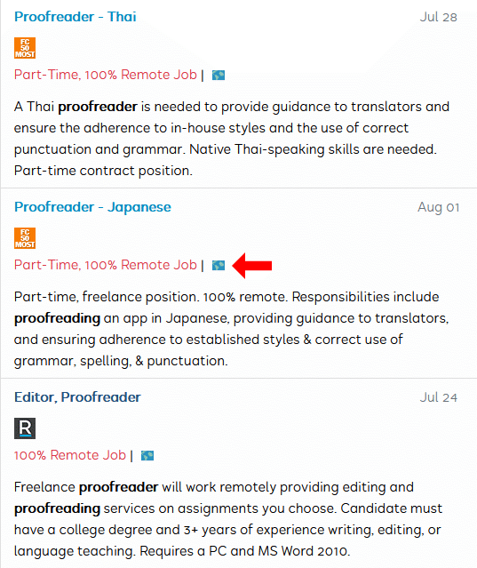 FlexJobs remote proofreader and editor jobs