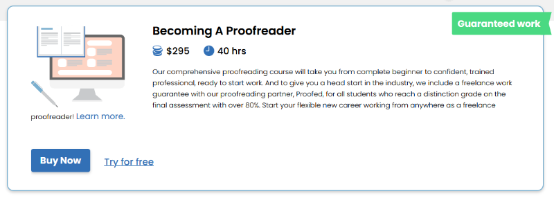 Click to learn more about the Proofreading Academy