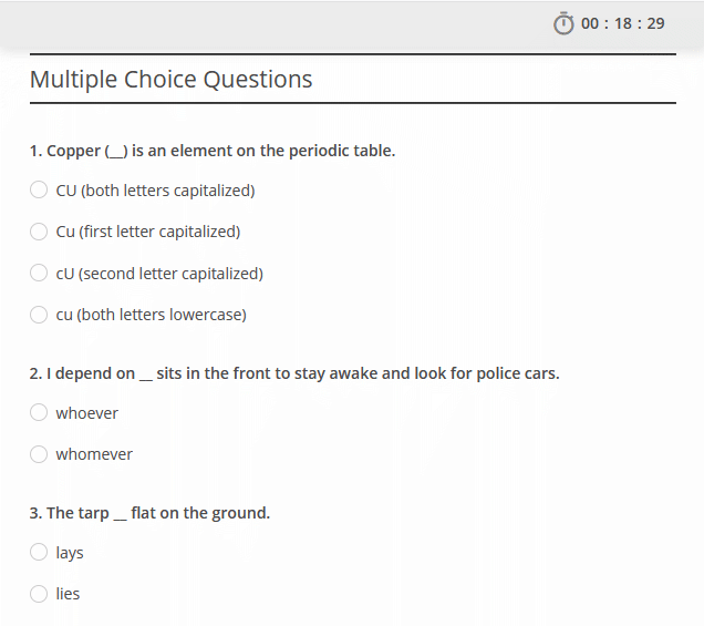 Proofreading Services test preview