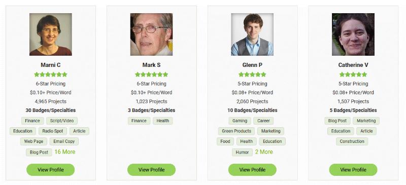 WriterAccess editor profiles