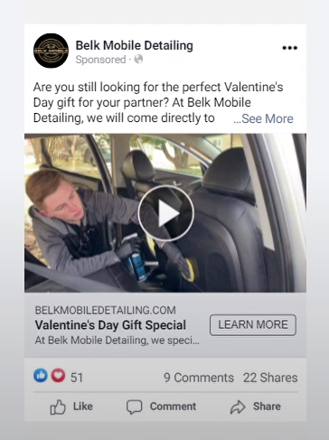 Valentine's Day FB ad preview