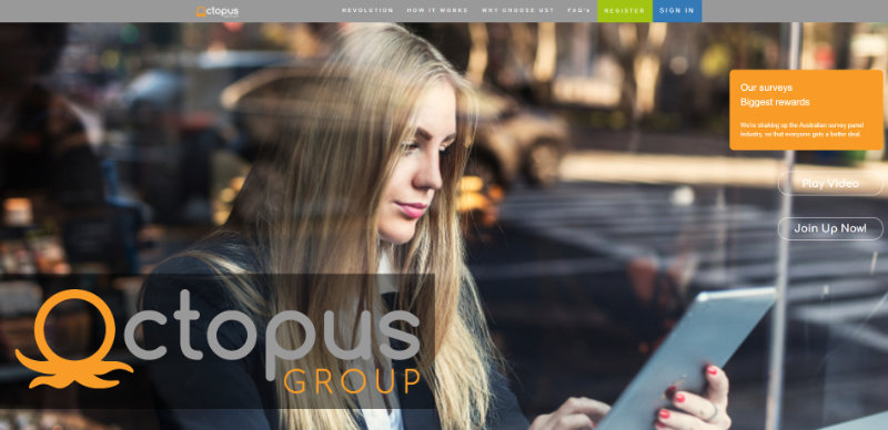 Octopus Group website homepage