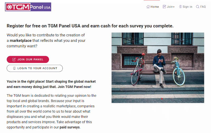 TGM Panel website homepage (USA)