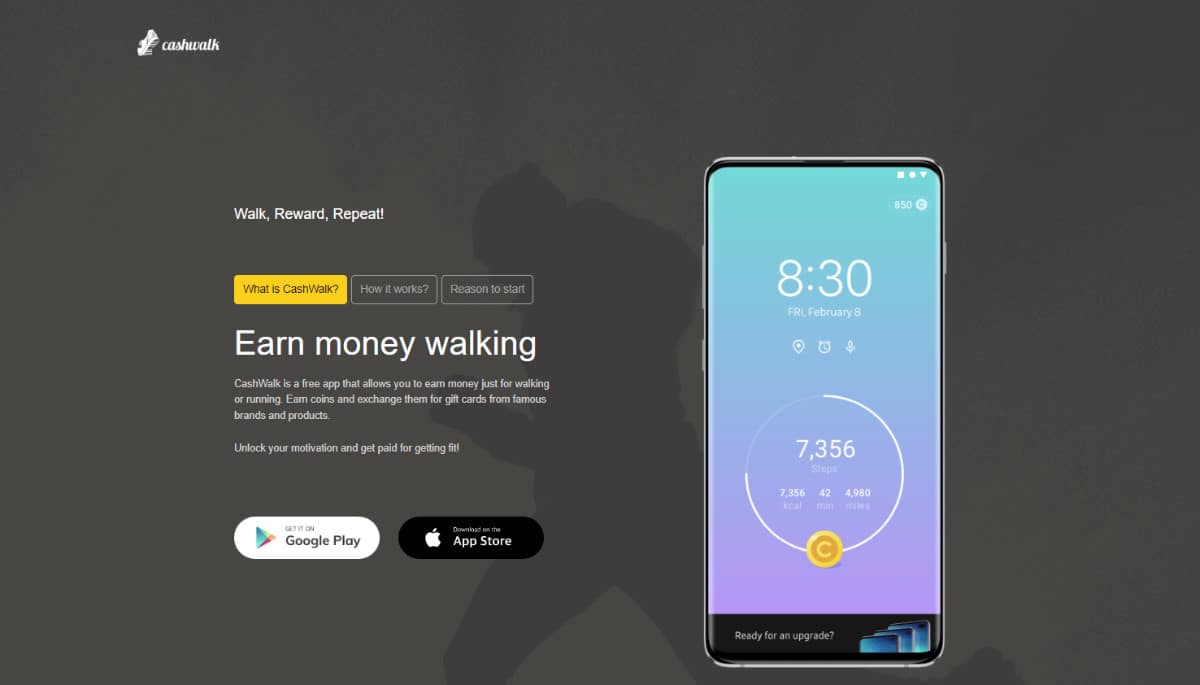 cashwalk website homepage