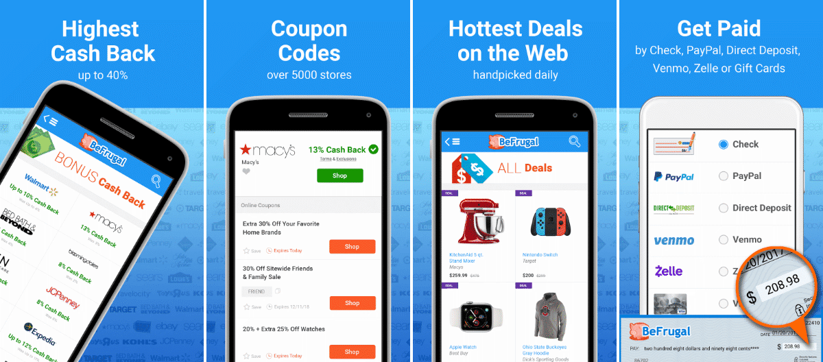 How the BeFrugal app works