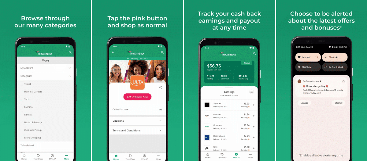 How the TopCashBack app works