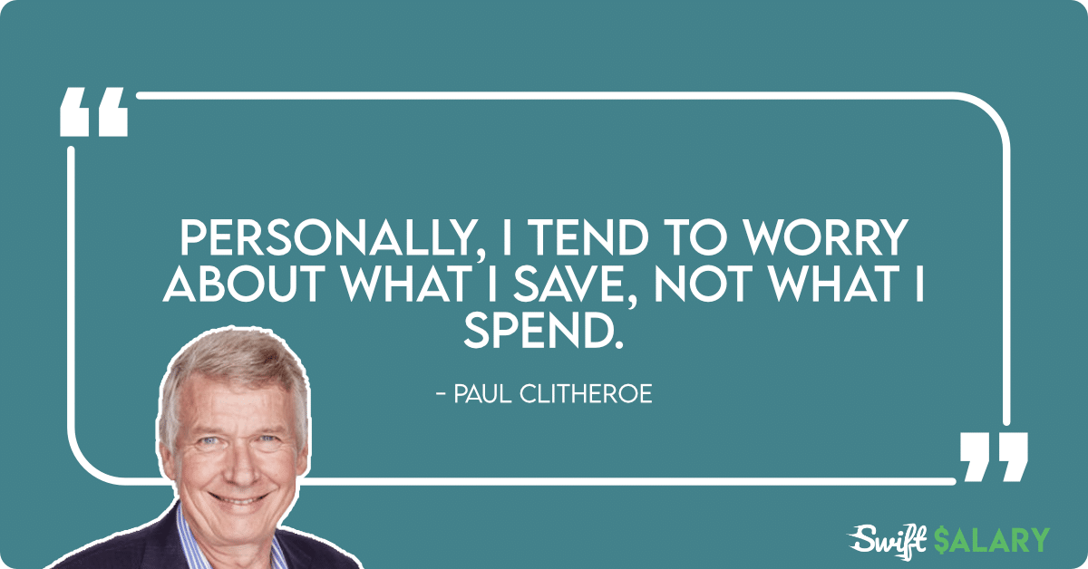 savings over spending paul clitheroe quote
