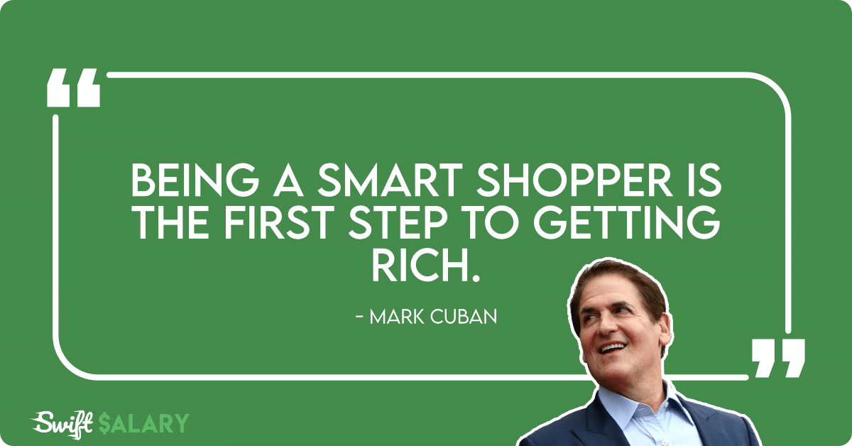 smart shoppers get rich mark cuban quote