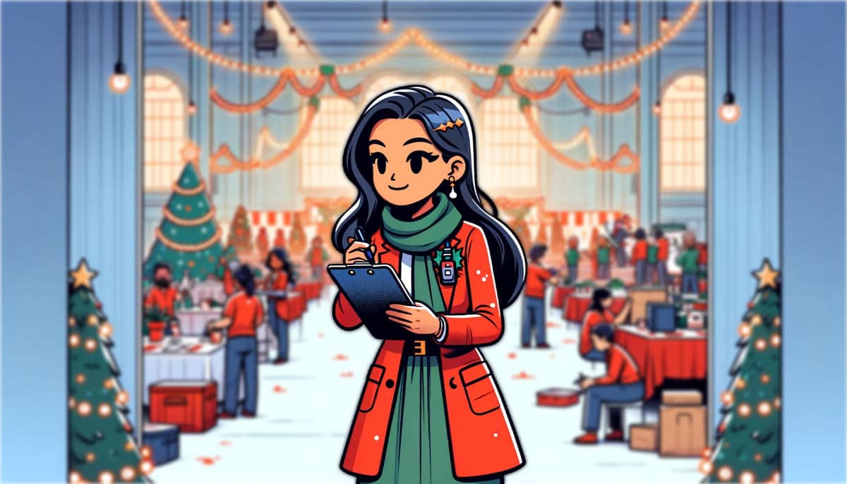 cartoon holiday event planner